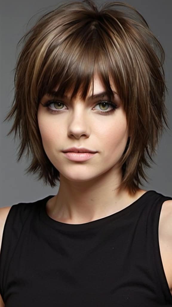 Razored Shaggy Cut Straight Hairstyles for a Stylish Look