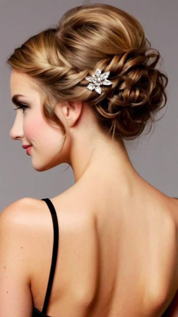 Romantic Pinned Prom Updo Prom Hairstyles for Short Hair