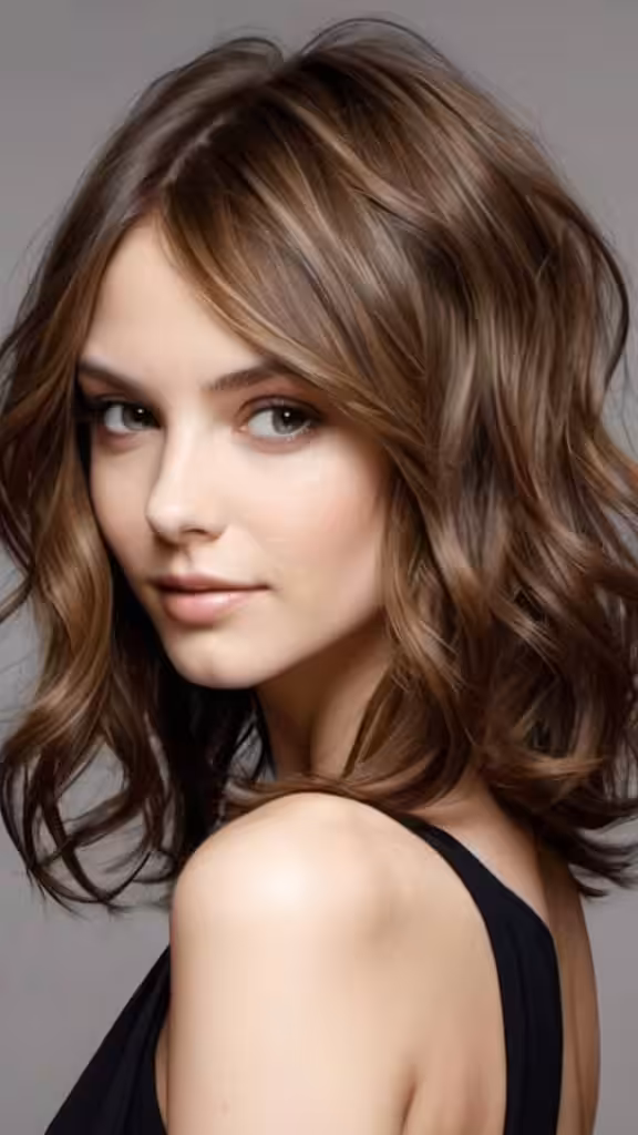 Romantic Waves Medium Length Hairstyles for Thin Hair