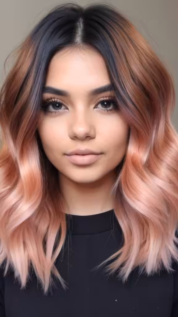 Rose Gold Color Ombre - Flatter Your Face: 16 Short Ombre Hair for All Skin Tones