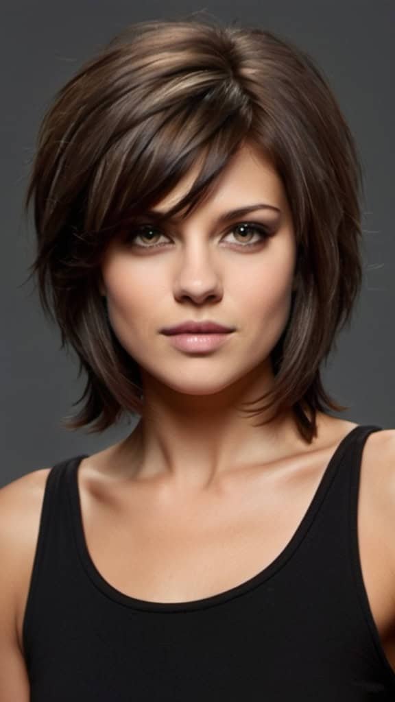 Rounded Layered Wolf Cut Daring Medium-Length Wolf Cut