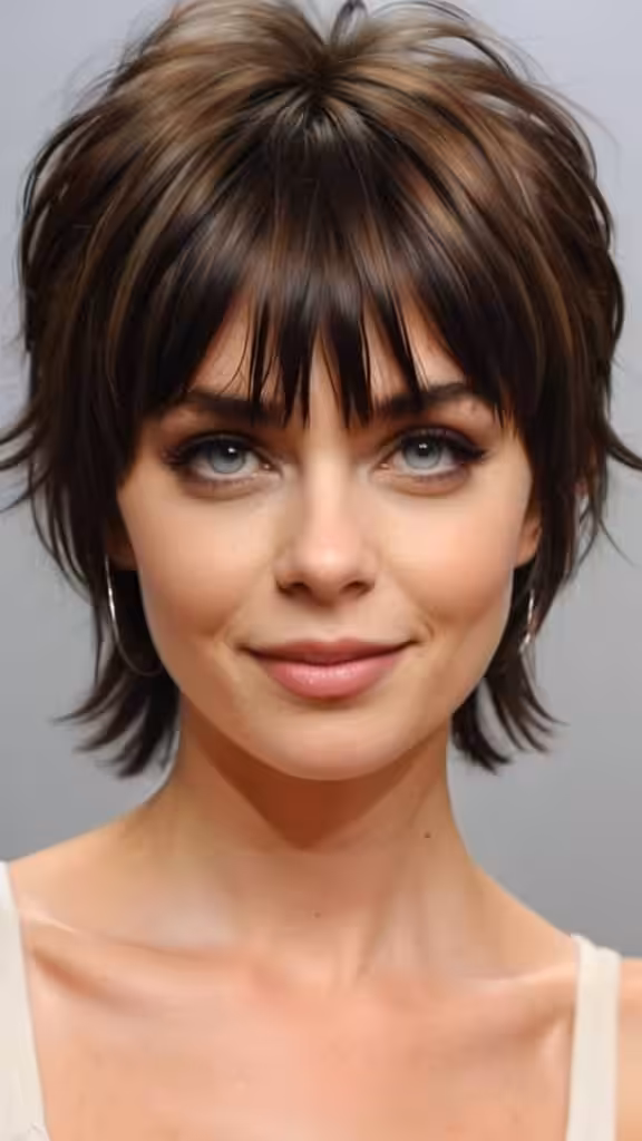 Shag with Bangs Short Sassy Haircuts