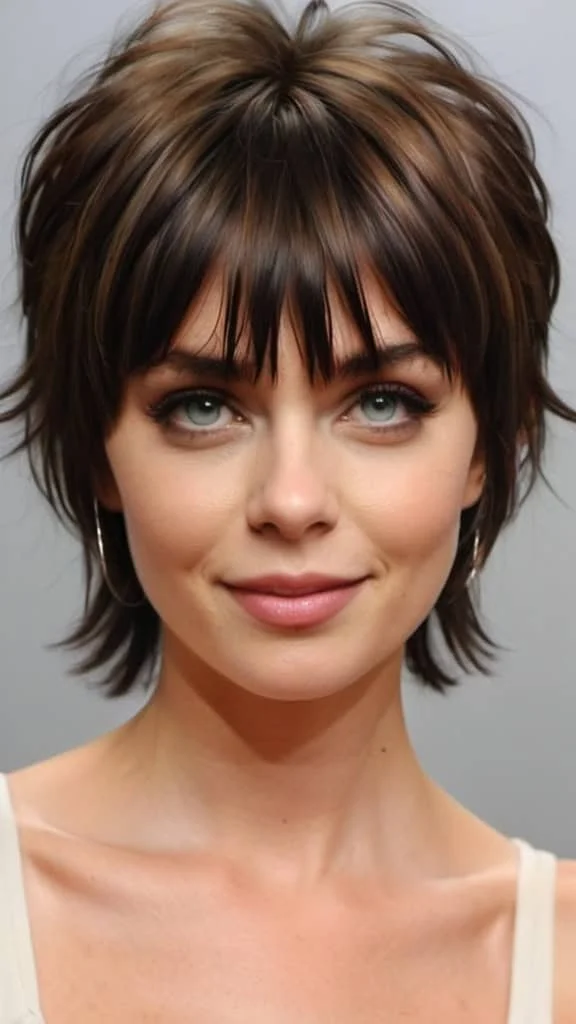Shag with Bangs Short Sassy Haircuts