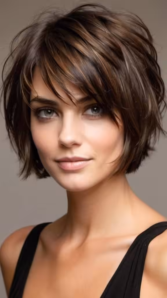 Short Messy Bob - 19 Short Haircuts for Oval Faces: Trending Now for 2026