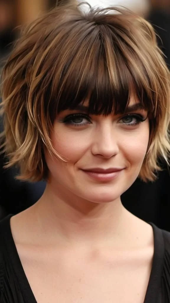 Short Waves with Fringe Short Sassy Haircuts