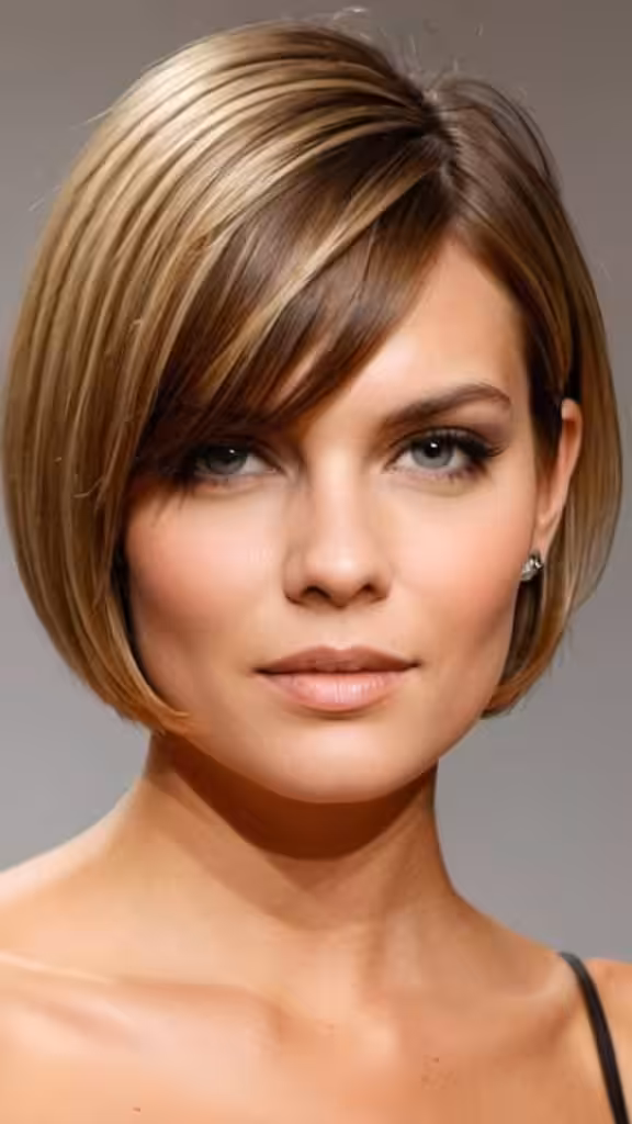 Side Parted Short Bob - 19 Short Haircuts for Oval Faces: Trending Now for 2026