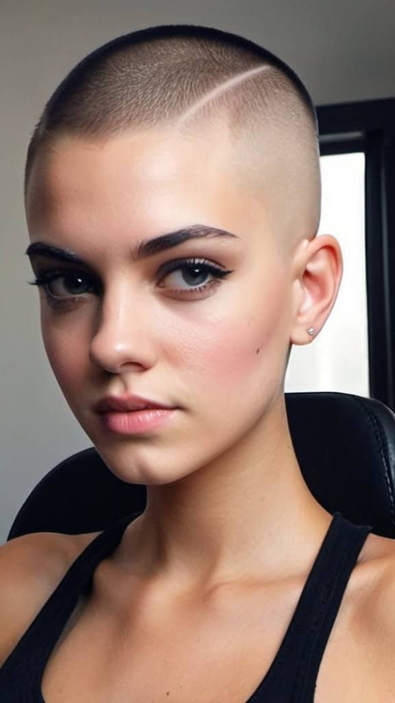 Side Shaved Buzz Cuts for Girls