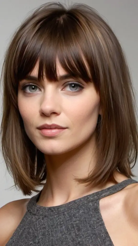 Medium-Length Haircuts with Bangs