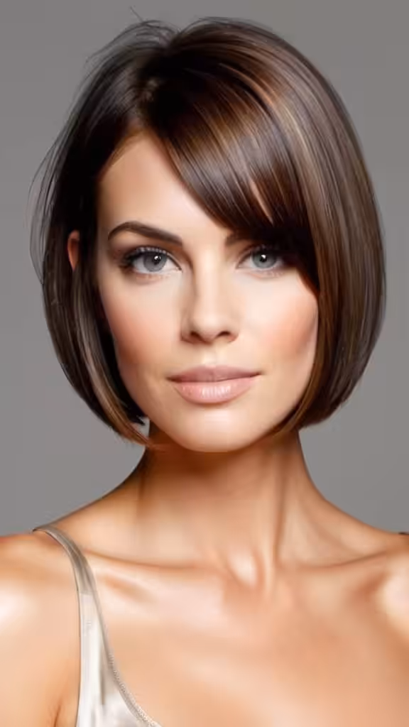Sleek Bob - 19 Short Haircuts for Oval Faces: Trending Now for 2026