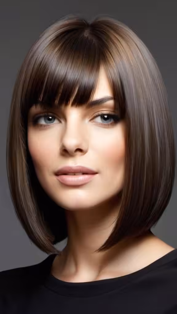 Sleek Long Bob Medium Straight Hairstyles and Haircuts