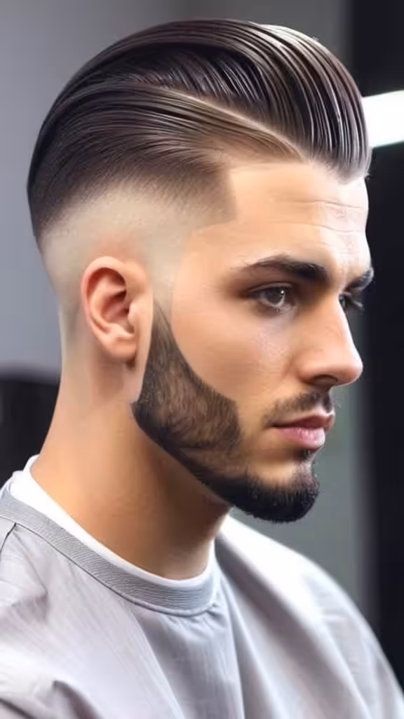 Slick Back with Taper Fade - Men's Hairstyles
