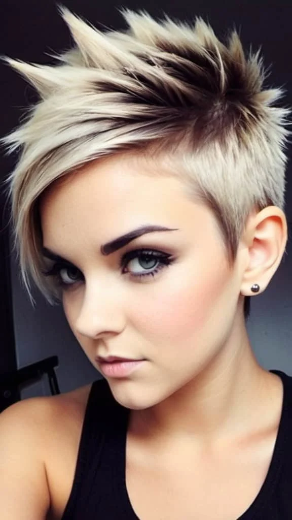 Spiked Undercut Pixie Short Spiky Haircuts for Women