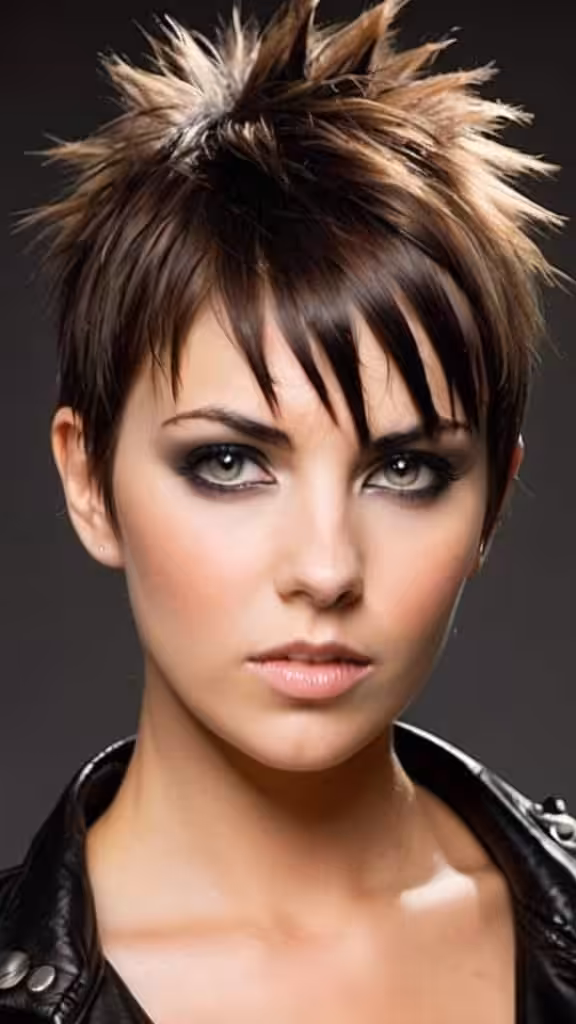 Spikes with Choppy Bangs Short Spiky Haircuts for Women