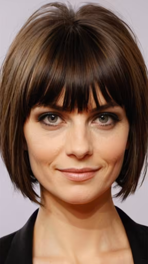 Stacked Bob with Bangs Short Fringe Hairstyles