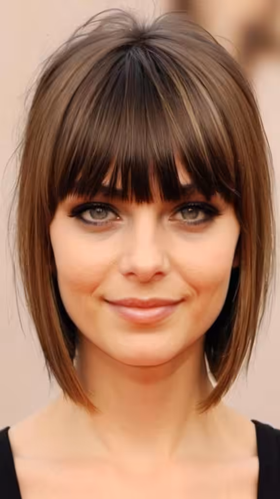 Straight Hair with Fringe Short Fringe Hairstyles