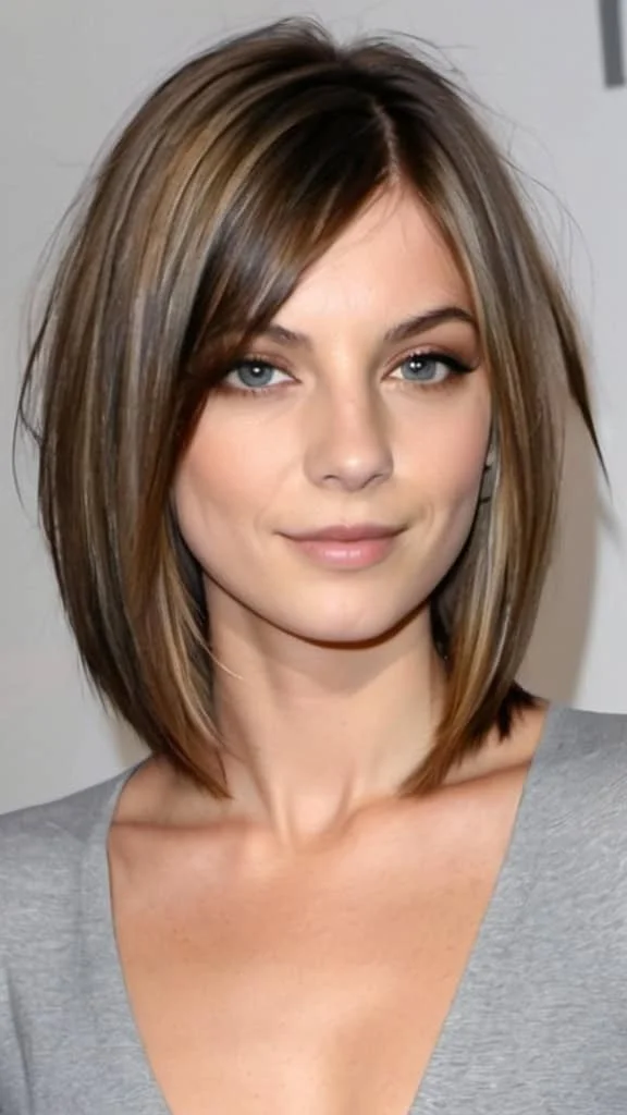 Straight Lob Medium Length Hairstyles for Thin Hair