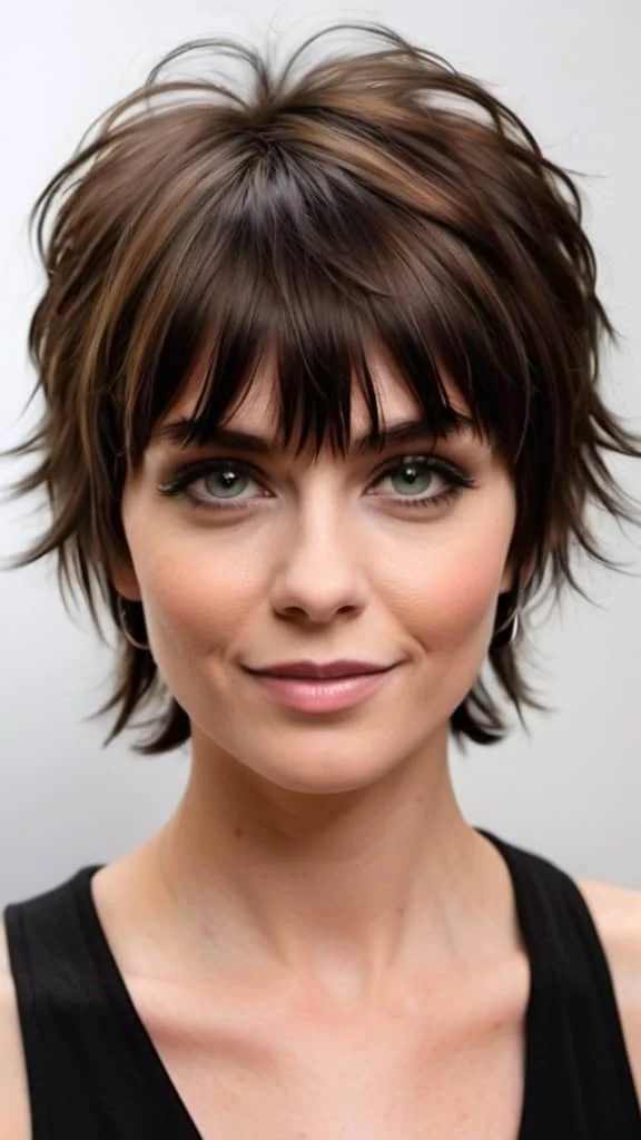 Straight Shag Cut Short Sassy Haircuts