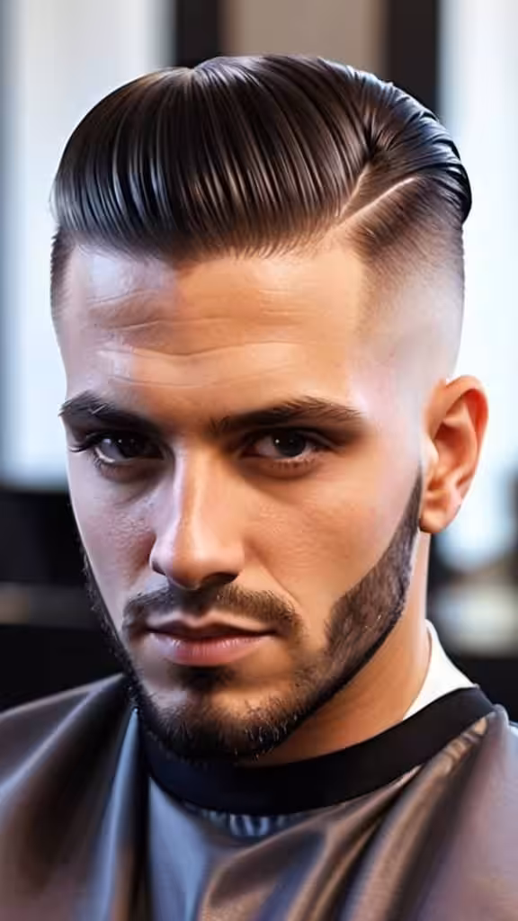 Taper Fade with Slick Back - Men's Hairstyles
