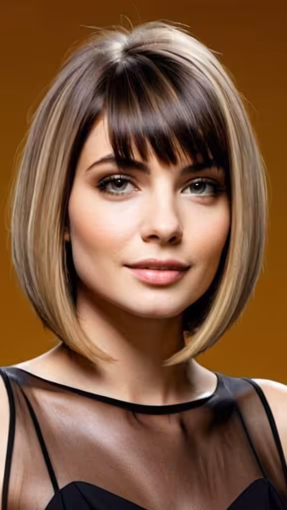 Tapered Lob Medium Straight Hairstyles and Haircuts