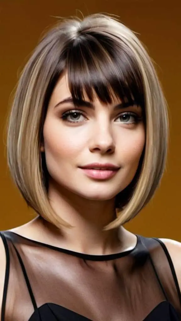 Tapered Lob Medium Straight Hairstyles and Haircuts
