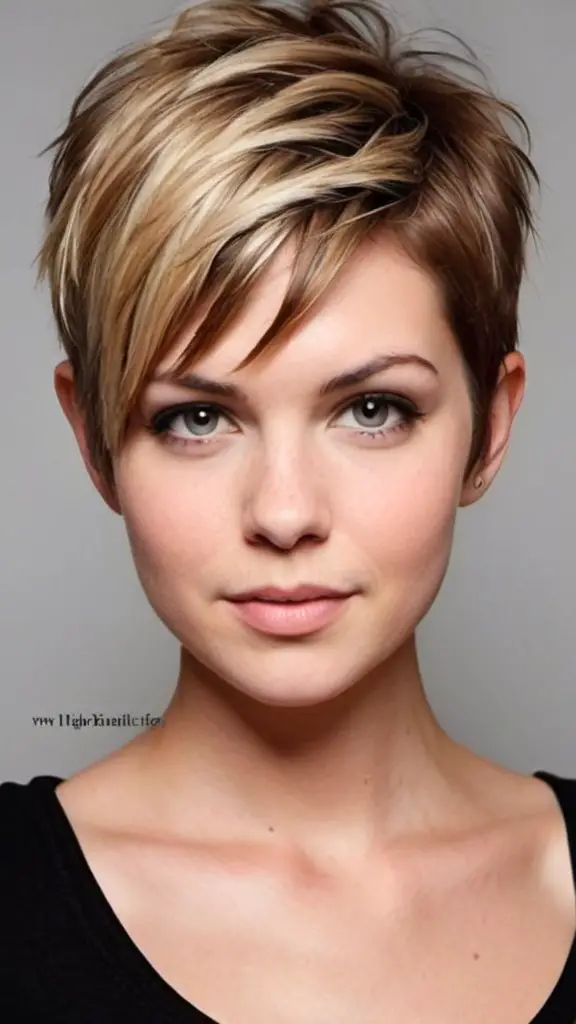Tapered Pixie with Side Bangs Low Maintenance Short Haircuts