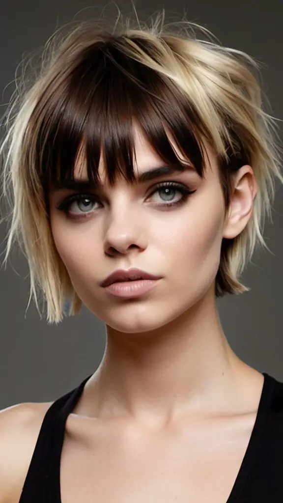 Textured Edgy Bangs Short Fringe Hairstyles