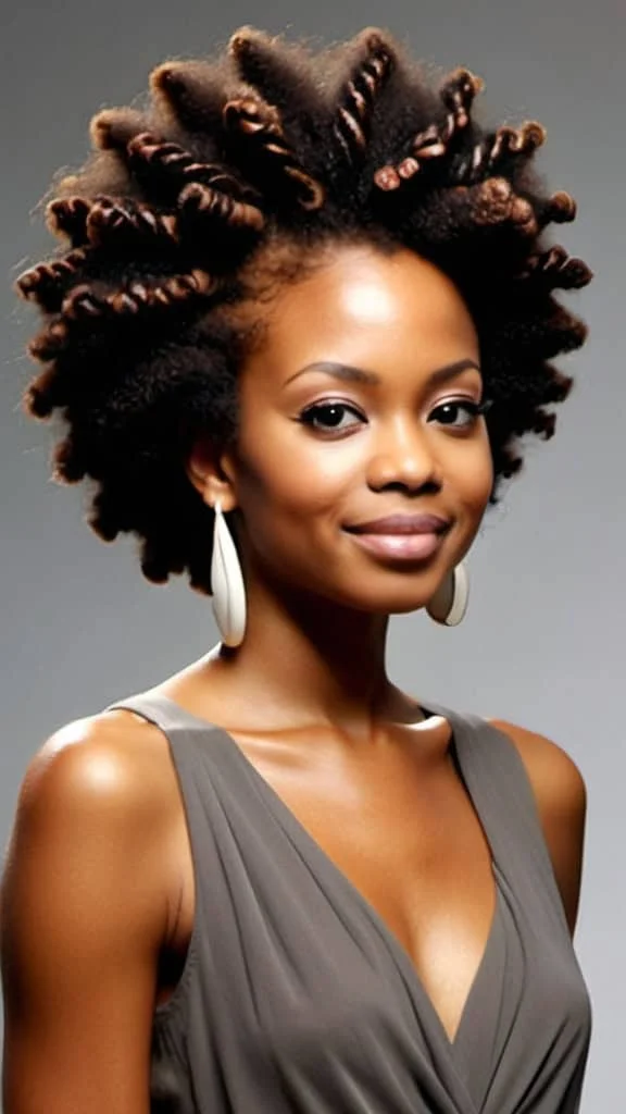 Twisted Afro Medium Length Natural Hairstyles Medium Length Natural Hairstyles