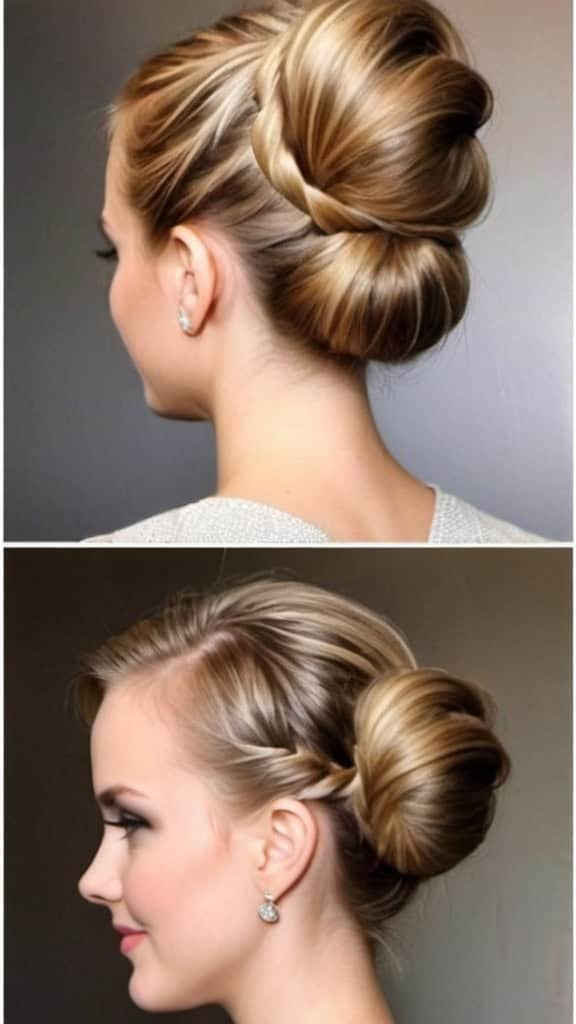 Twisted Bun Prom Hairstyles for Short Hair