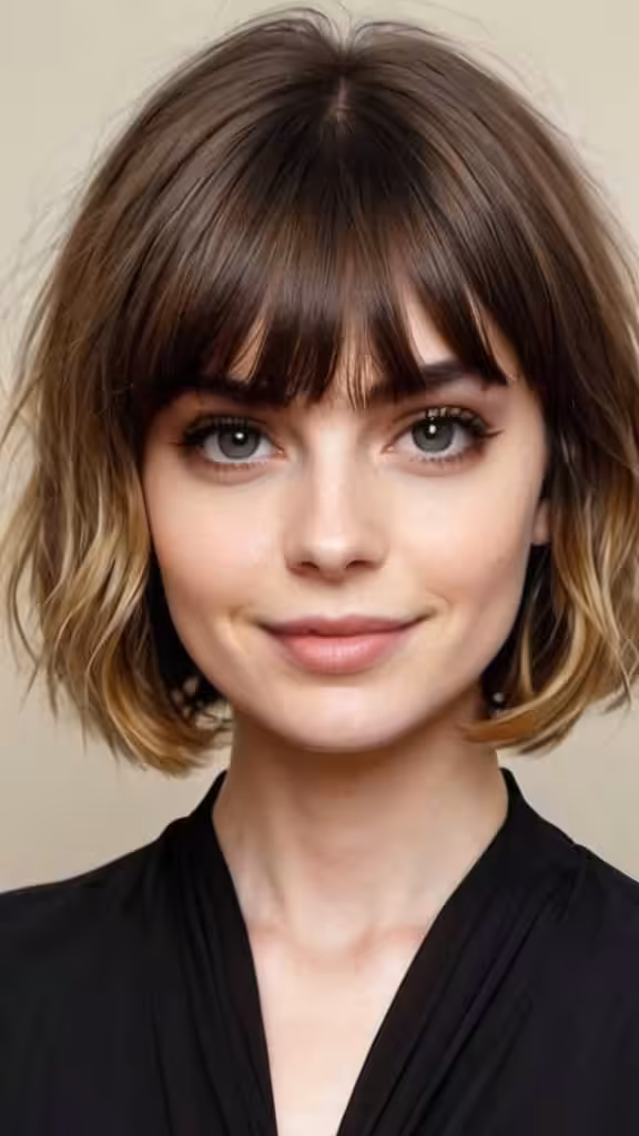Wavy Bob with Bangs Bob Haircuts for Fine Hair