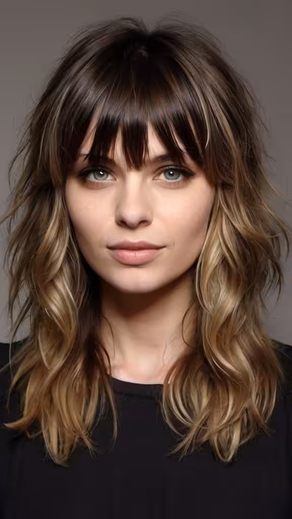 Wavy Layers and Thick Bangs Layered Haircuts with Bangs Layered Haircuts with Bangs