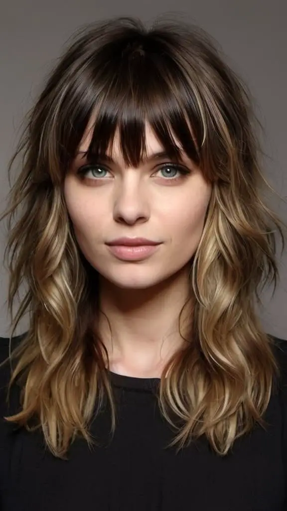 Wavy Layers and Thick Bangs Layered Haircuts with Bangs Layered Haircuts with Bangs