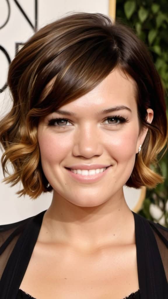 Wavy Romantic Hairstyle Mandy Moore Short Hair Mandy Moore Short Hair