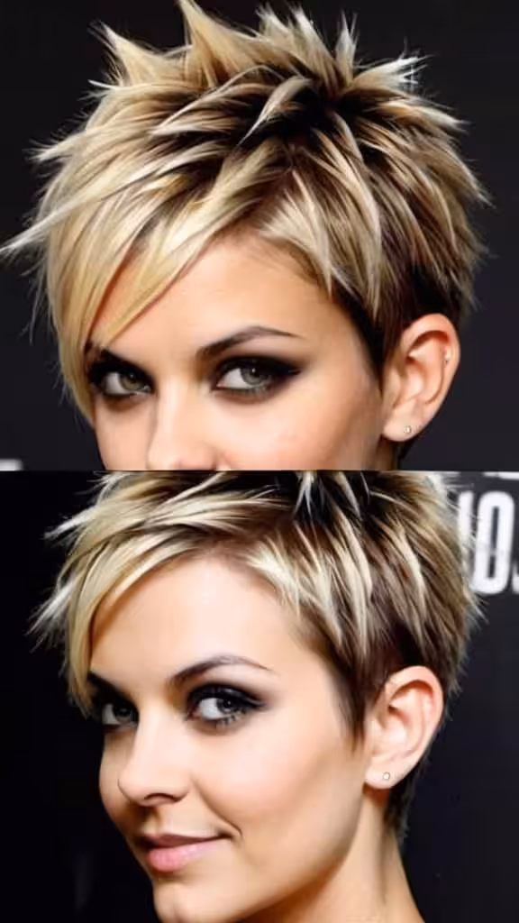 Wavy Spiked Pixie Short Spiky Haircuts for Women