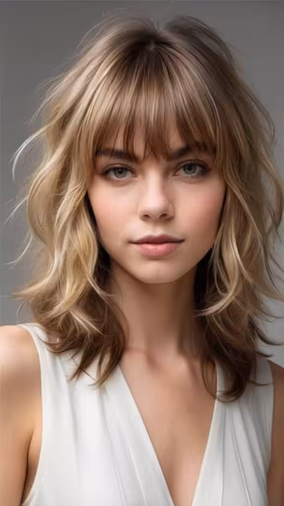 Wispy Bangs and Wavy Layers Medium Haircuts to Fuel Your Imagination