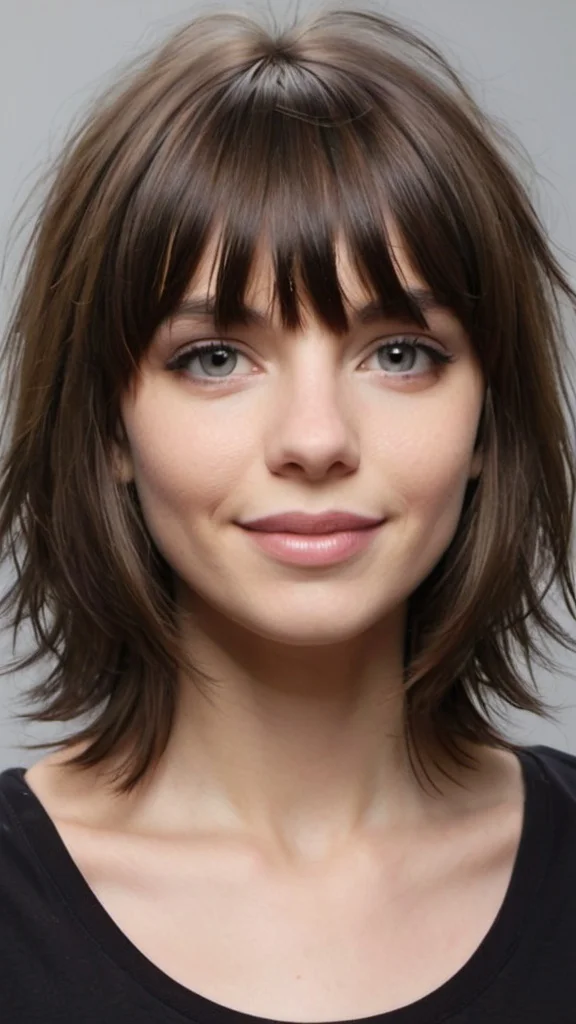 Medium-Length Haircuts with Bangs