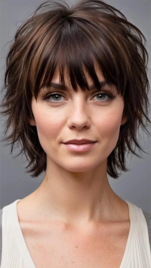 Wispy Layers with Bangs Short Sassy Haircuts