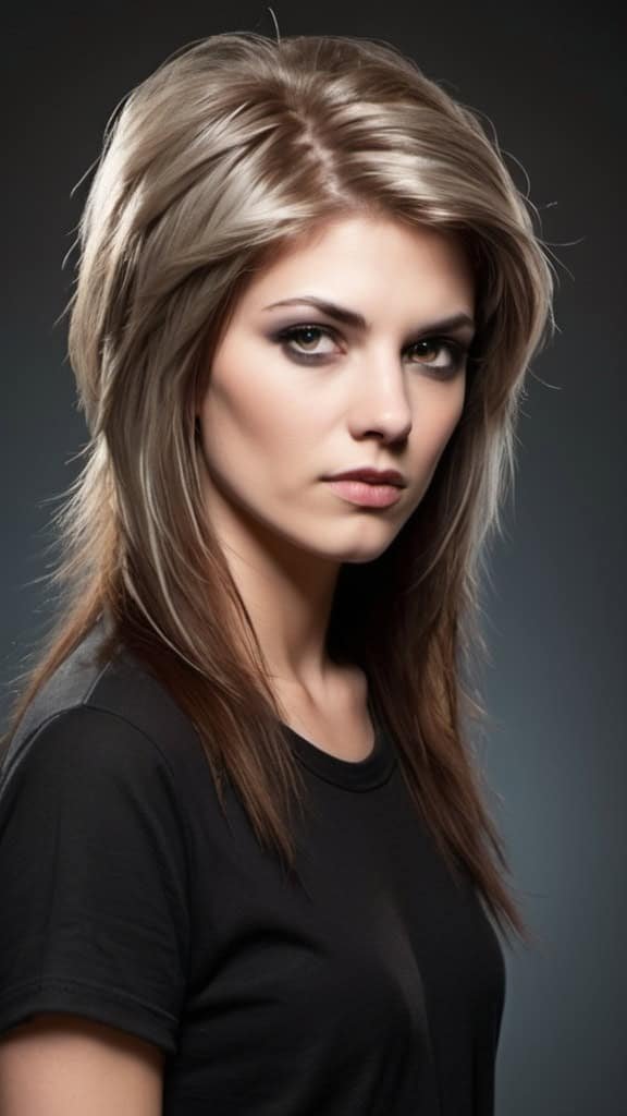 Wolf Cut Mullet Daring Medium-Length Wolf Cut