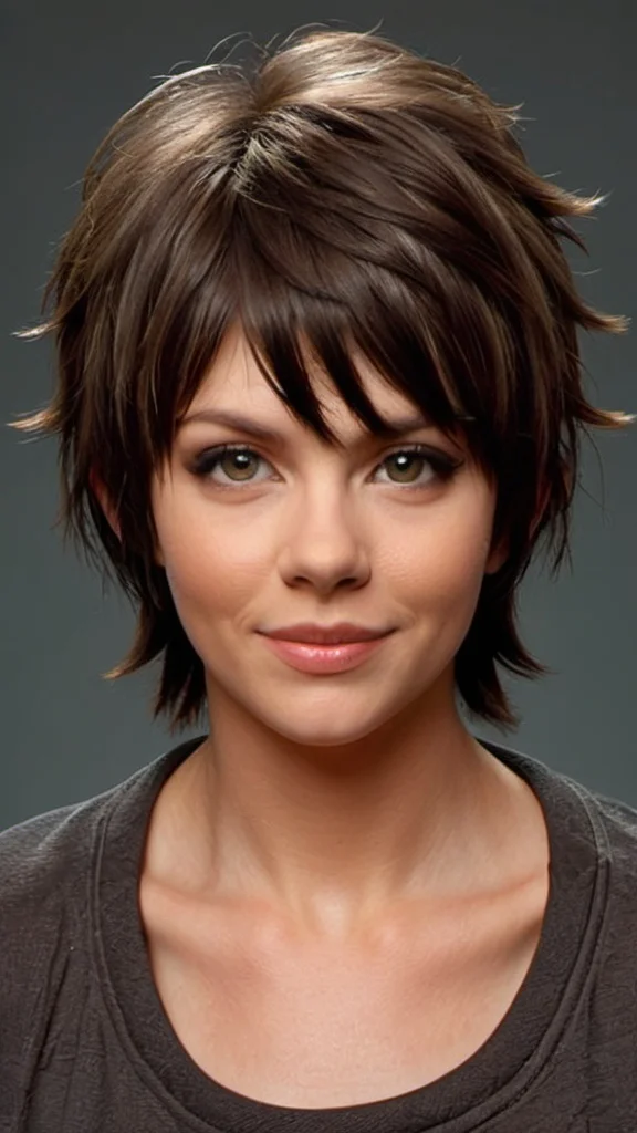 Short Angled Shag Medium Shag Haircut