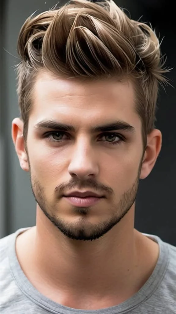 Front Spiked Up Medium Hairstyles for Men