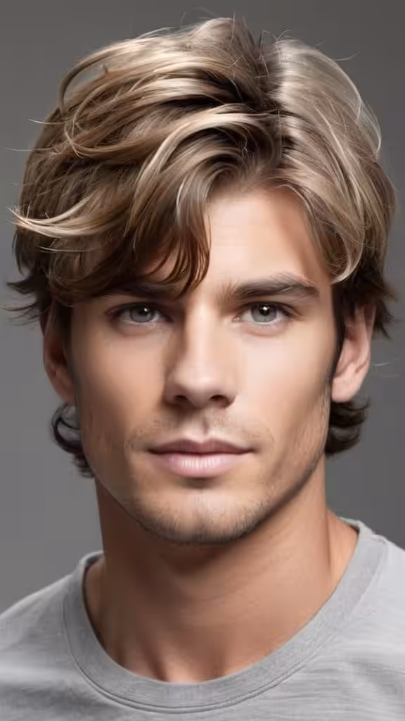 Light Wispy Waves Medium Hairstyles for Men