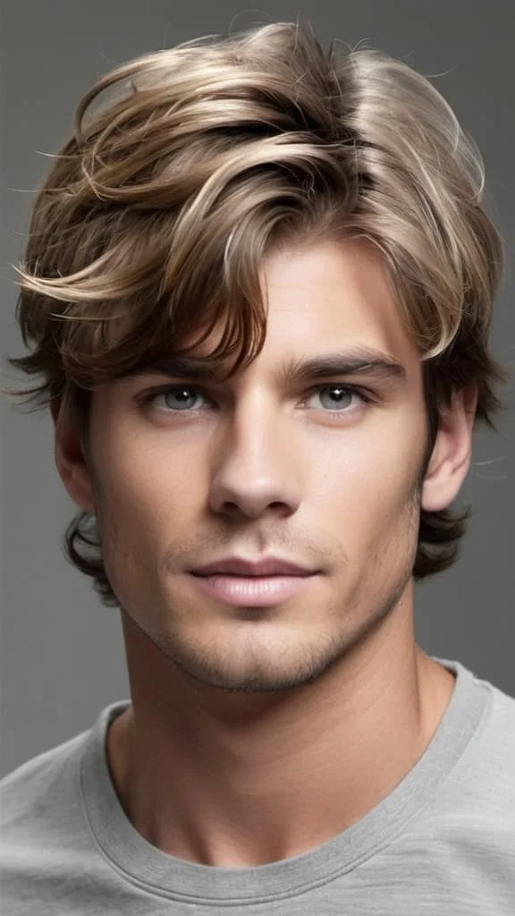 Light Wispy Waves Medium Hairstyles for Men