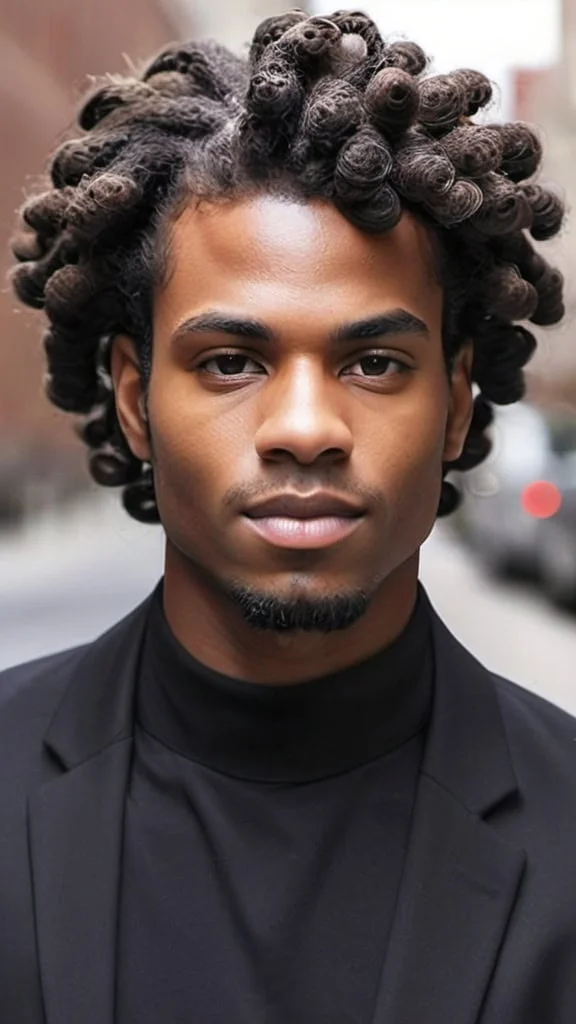 Medium-Length Twist-Out Medium Hairstyles for Men