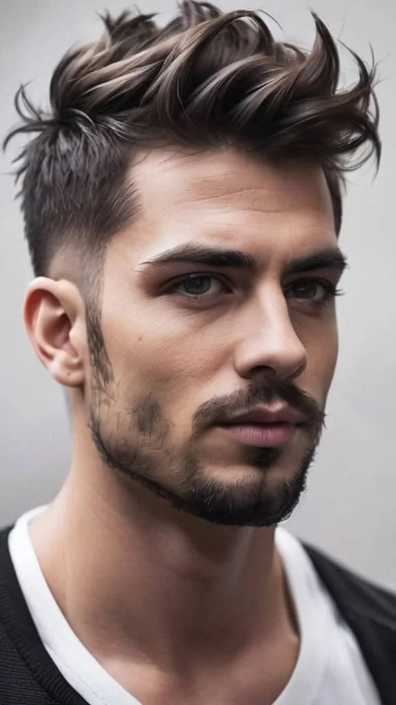 Messy Fade Medium Hairstyles for Men