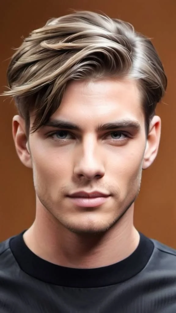Middle Part Haircut Medium Hairstyles for Men