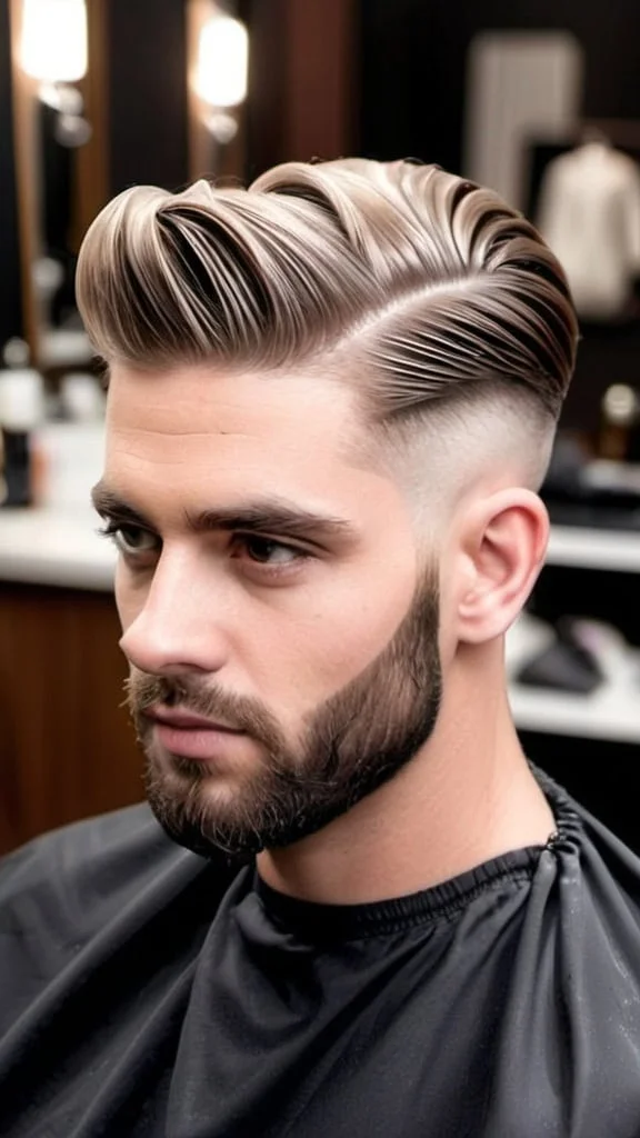 Ridged Comb Over Style Medium Hairstyles for Men