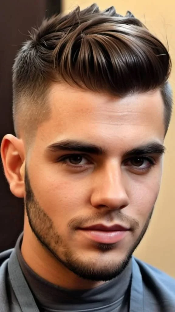 Sideburn Fade Haircut Medium Hairstyles for Men