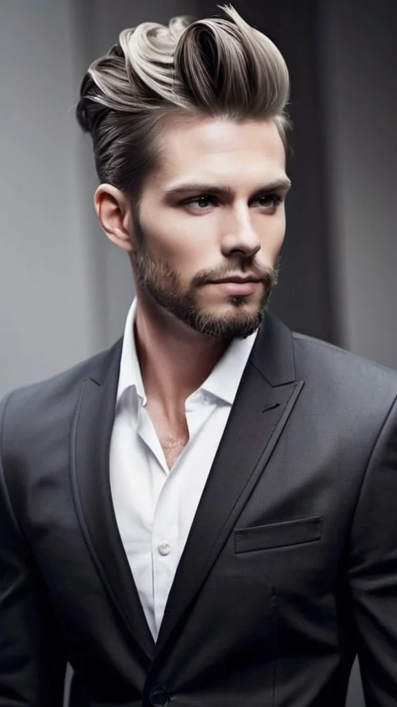Sleek Back Medium Hairstyles for Men