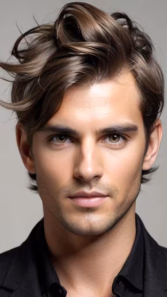 Tousled Front Medium Hairstyles for Men