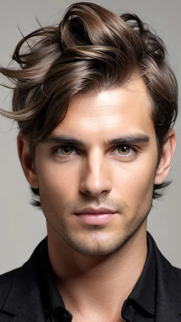 Tousled Front Medium Hairstyles for Men