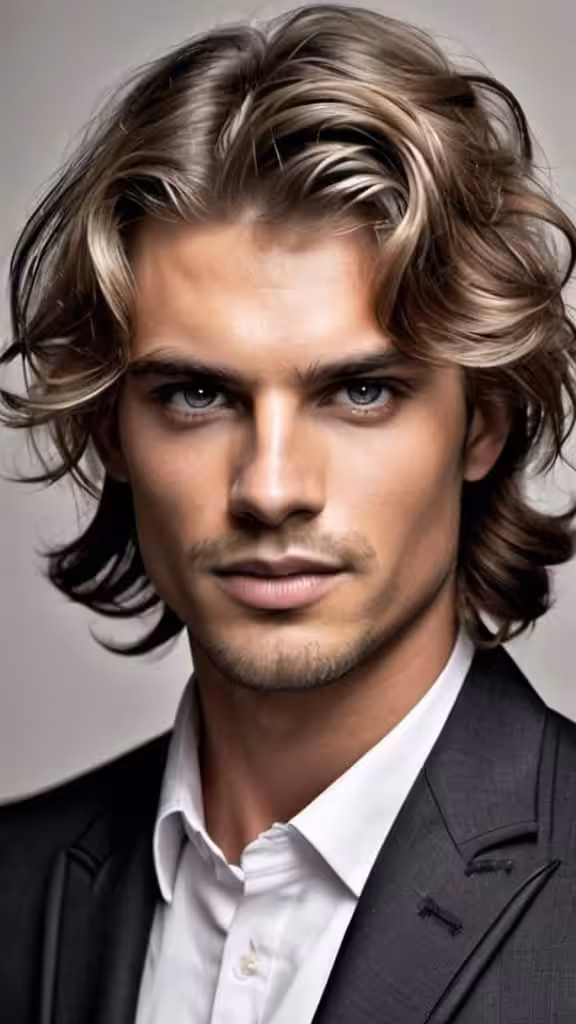 Wavy Hairstyle Medium Hairstyles for Men
